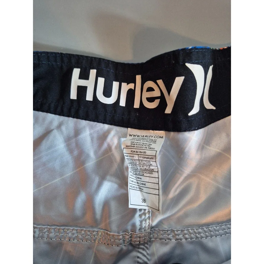 Hurley Mens Board Shorts Size 38 Multicolored Plaid 10